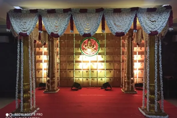Elegant Wedding Backdrop Decoration in Chennai