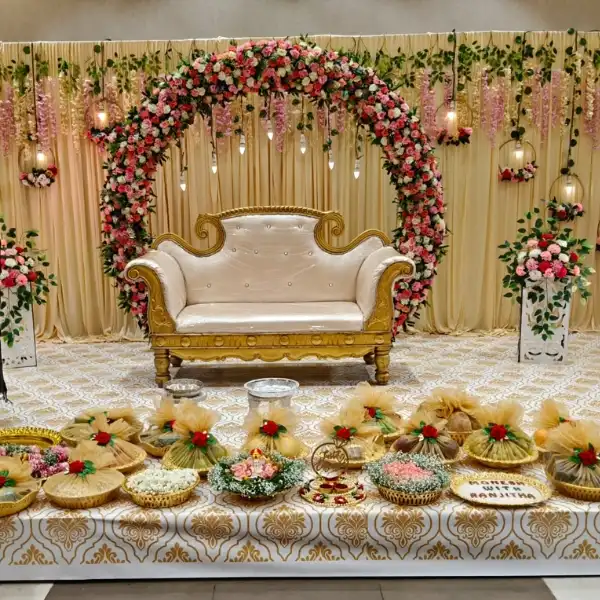 Traditional Seervarisai Plates Decoration in Chennai